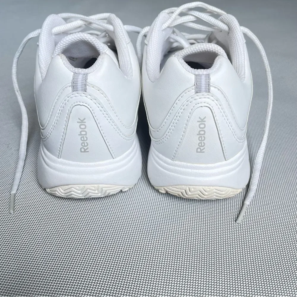 Reebok All White DMX Ride Oil Resistant Sneakers Women’s Size 8 1/2 Wide EUC